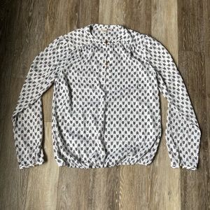 Black and white blouse